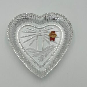 Anna Hutte Lead Crystal Heart Dish Tray Bleikristall Made in‎ Germany